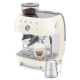 Smeg EGF03CREU Manuell espressomaskin inkl. kvarn Creme