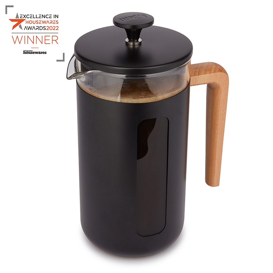 La Cafeti&egrave;re Pisa 8 Koppar Kaffepress Svart