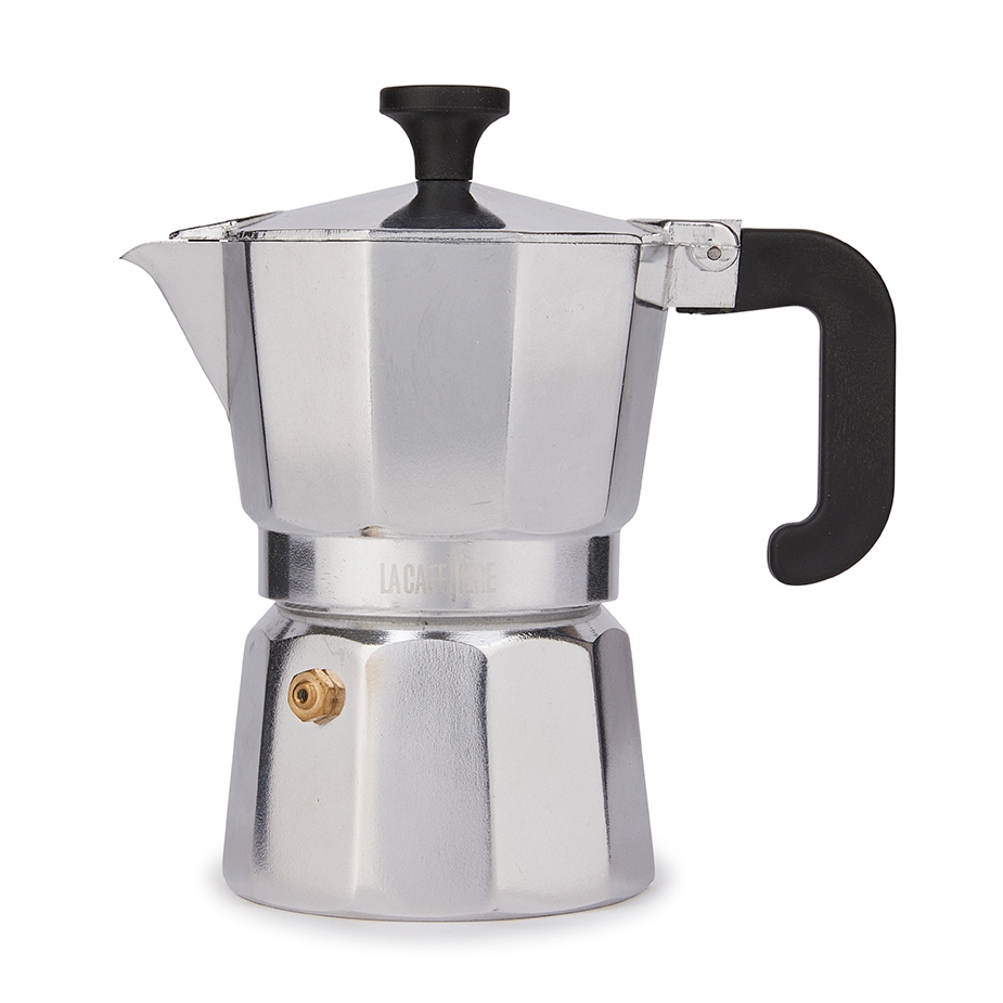 La Cafeti&egrave;re Venice 3 Koppar Mokabryggare St&aring;l