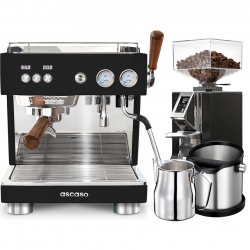 Ascaso Baby T Plus Svart Inkl. Eureka Mignon Libra & Baristautrustning