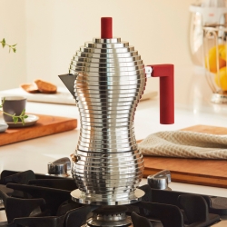Alessi Pulcina Espressokanna Röd 6 Kopp