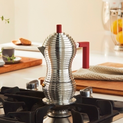 Alessi Pulcina Induction Espressokanna Röd 6 Kopp