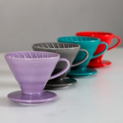 Hario V60-02 Keramik Dripper Lila 2 Kopp
