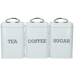 Living Nostalgia Vintage Förvaringsburk Blå 3 St