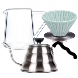 Loveramics Filterbryggning Set Inkl. Smooth Dripper 2 Kopp, Stativ, Glaskanna & V60 Vattenkokare