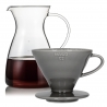 Hario Filterbryggning Set Inkl. V60-02 Dripper 2 Koppar & Glaskanna 0,4 L