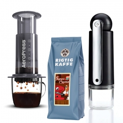 AeroPress Inkl. CrushGrind Rejsekværn & Kaffe