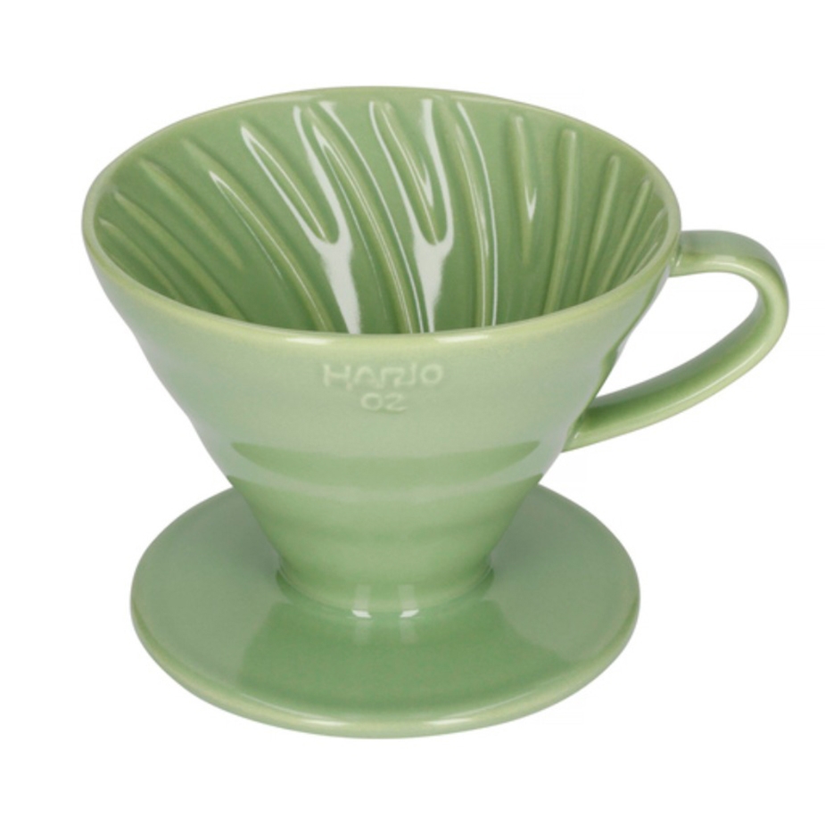 Hario V60-02 Keramik Dripper Smokey Gr&ouml;n 2 Kopp