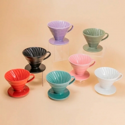 Hario V60-02 Keramik Dripper Smokey Grön 2 Kopp