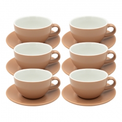 Club House Tulipano Latte med Underkopp Matt Beige 30 cl 6 St