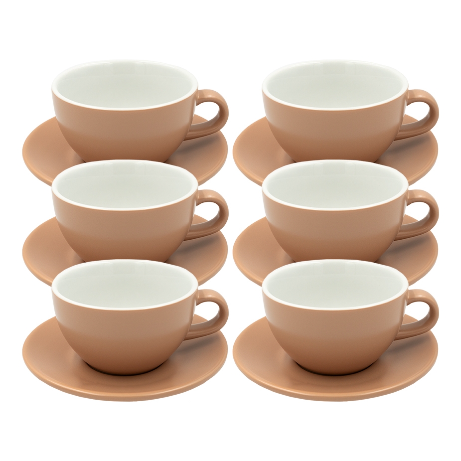 Club House Tulipano Latte med Underkopp Matt Beige 30 cl 6 St
