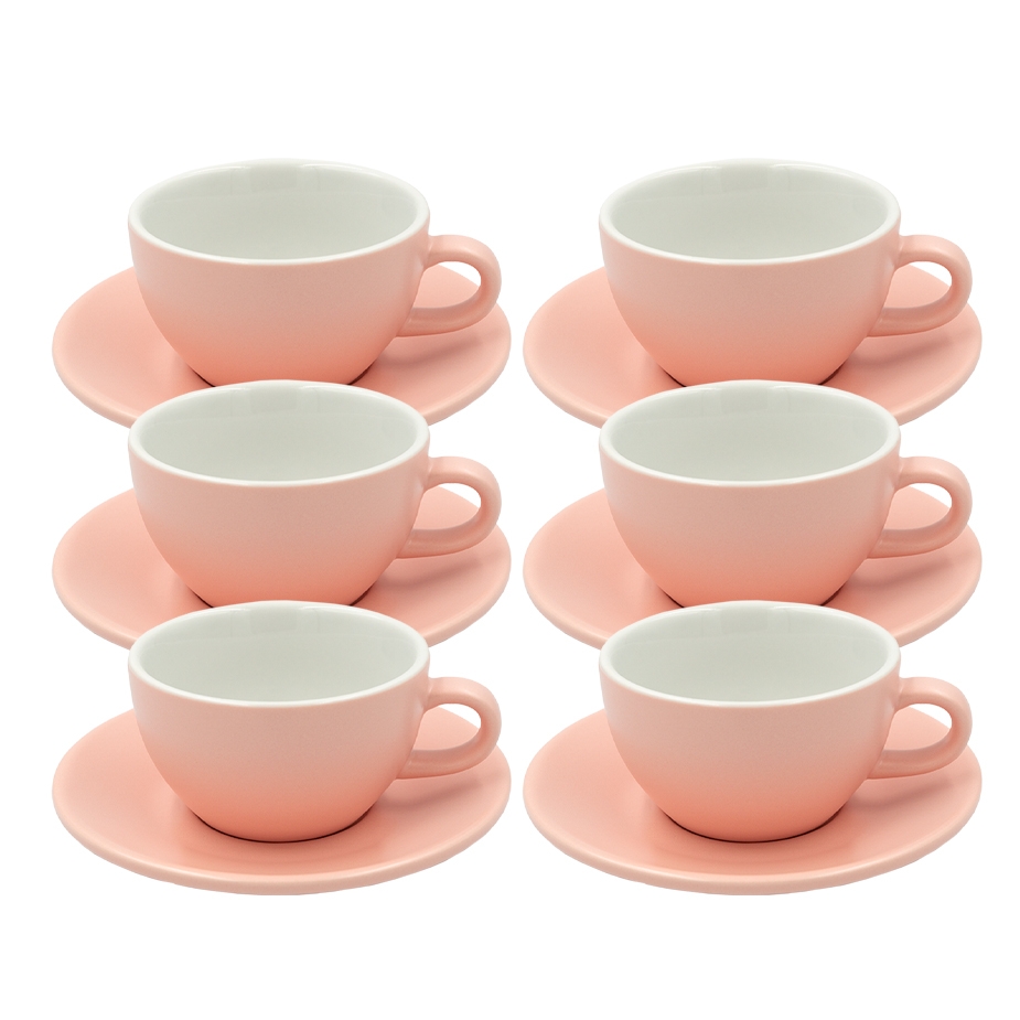 Club House Tulipano Cappuccino med Underkopp Matt Rosa 26 cl 6 St