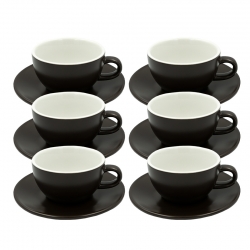 Club House Tulipano Cappuccino med Underkopp Matt Brun 26 cl 6 St