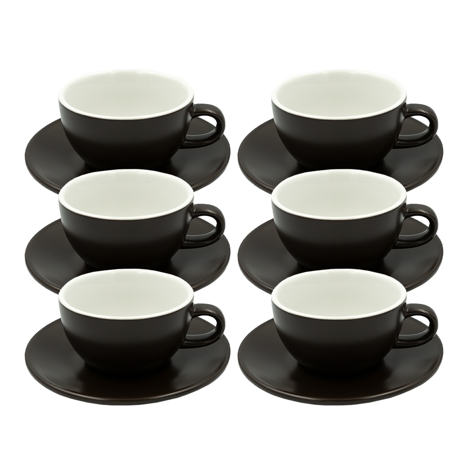 Club House Tulipano Cappuccino med Underkopp Matt Brun 26 cl 6 St