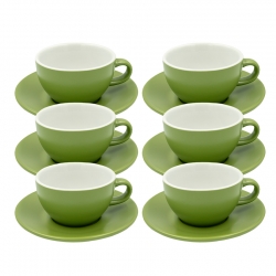 Club House Tulipano Cappuccino med Underkopp Matt Grön 26 cl 6 St