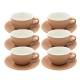 Club House Tulipano Cappuccino med Underkopp Matt Beige 26 cl 6 St