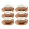 Club House Tulipano Cappuccino med Underkopp Matt Beige 26 cl 6 St