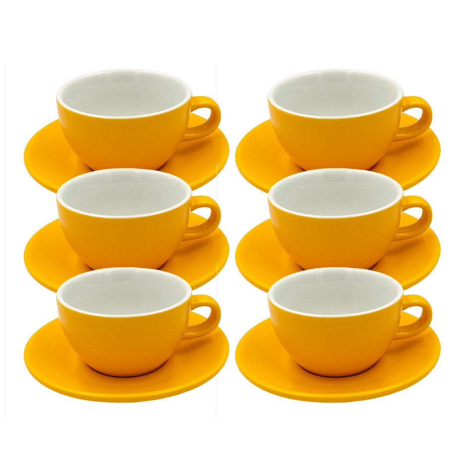 Club House Tulipano Cappuccino med Underkopp Matt Gul 26 cl 6 St