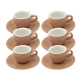 Club House Tulipano Espresso med Underkopp Matt Beige 7 cl 6 St