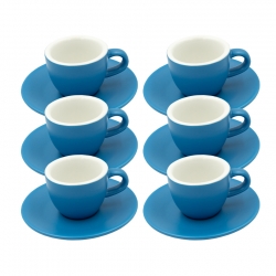 Club House Tulipano Espresso med Underkopp Matt Blå 7 cl 6 St