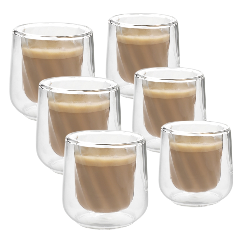 La Cafeti&egrave;re Dubbelv&auml;ggig Cortado Glas 13,5 cl 6 St