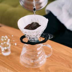 Hario V60-02 Glas Dripper Sort 2 Kopp