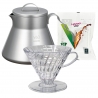 Hario Filterbryggningsset Inkl. V60 Metal Server, Dripper 2 Kopp & Filter