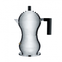 Alessi Pulcina Induction mokabryggare Svart 3 Koppar