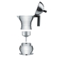 Alessi & Coffee Set Inkl. Pulcina Induktion 3 Kop. Espressokanna Svart & 2 Mokkakoppar