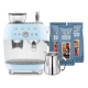 Smeg EGF03PBEU Manuell Espressomaskin inkl. Mjölkkanna & 1,5 kg Rigtig Kaffe