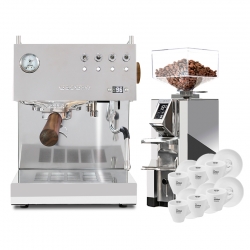 Ascaso Steel Duo PID Polerat Stål Espressomaskin Inkl. Eureka Espressokvarn & Cappuccinokoppar