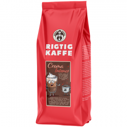 Rigtig Kaffe Crema Intenso 1kg Inkl. Rigtig Kaffe HOTTER & STRONGER Poster 21x30cm