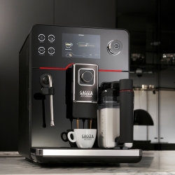 Gaggia Accademia Espressomaskin Inkl. Proff Mjölkkanna 0,5L & 6kg Rigtig Kaffe Crema Intenso