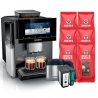 Siemens TQ905RZ5 EQ900 Plus Inkl. Siemens Termoskanna, Multi Calc/Clean TZ800Z3 & 6kg Rigtig Kaffe Crema Intenso