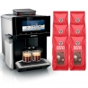 Siemens TQ903R09 EQ900 Espressomaskin Inkl. 6×1 kg Rigtig Kaffe Crema Intenso Hela kaffebönor
