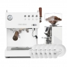 Ascaso Steel Duo Plus White Espressomaskin inkl. Eureka Mignon Libra Krom/Vit Kaffekvarn & Cappuccinokoppar