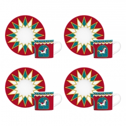 Bialetti Espressomugg 8 cl Inkl. Kaffefat 4 st Winter Wonderland Limited Edition