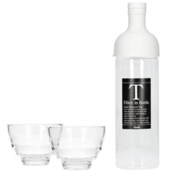 Hario Filter-In 0,75 L Isbryggare Ljusgrå med 2 glas