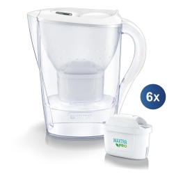 BRITA Marella 2,4L Vit Inkl. 6 st Maxtra Pro Filter