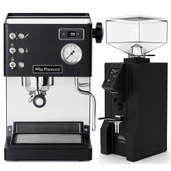 La Pavoni Casa Bar PID Svart LPMCBN02EU Espressomaskin Inkl. Eureka Mignon Turbo Svart Espressokvarn