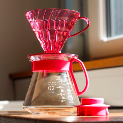Hario V60 Dripper Pink 2 Koppar. Inkl. Filter
