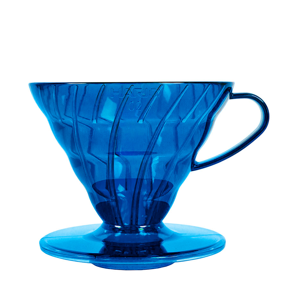 Hario V60 Dripper Bl&aring; 2 Koppar. Inkl. Filter