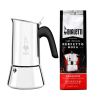 Bialetti New Venus 6 Koppar. Espressokanna i Stål inkl. Bialetti Perfetto Moka Classico Malet Kaffe 250g