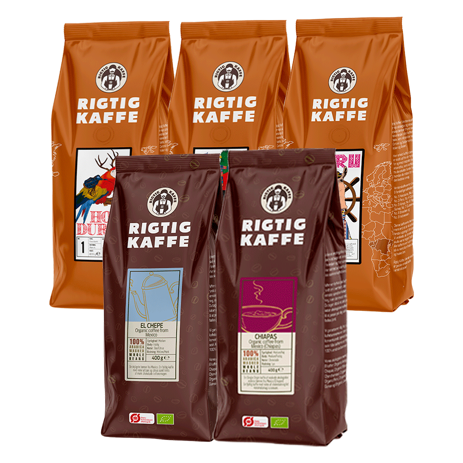 Rigtig Kaffe Mixpaket 2 kg Hela kaffeb&ouml;nor
