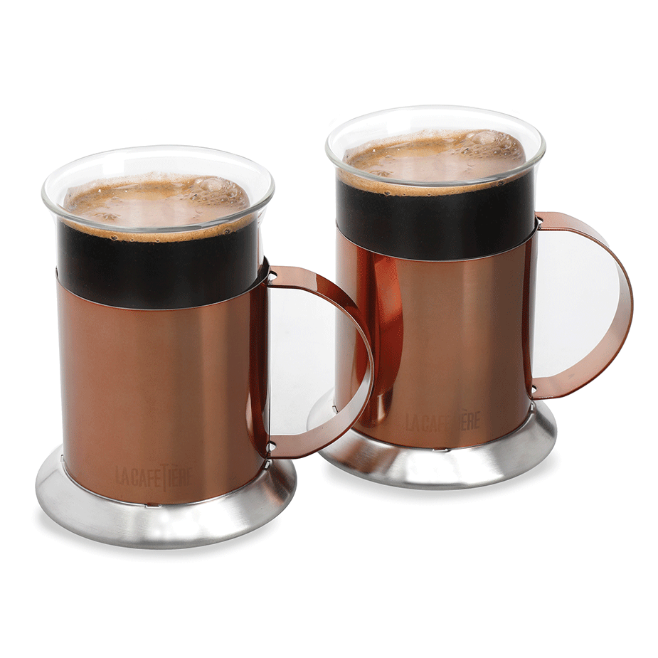 La Cafeti&egrave;re Koppar 30 cl 2 st Koppar