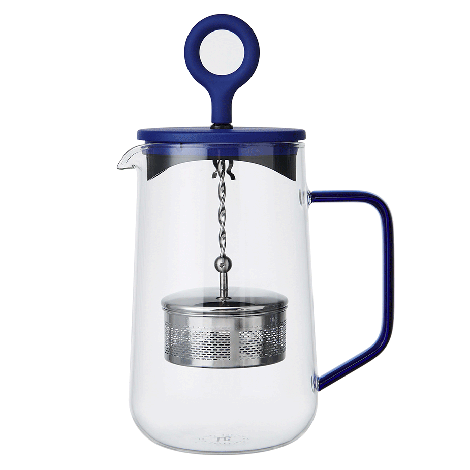 La Cafeti&egrave;re Gyro Spinfuser 1,25 L Tebryggare Bl&aring;/Glas