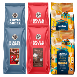 Rigtig Kaffe & Lavazza Mixpaket 6 kg Hela kaffebönor