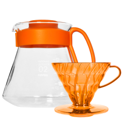 Hario V60 Filterbrygg Set Orange inkl. Range Server 0,6 L, Dripper för 2 koppar & Filter
