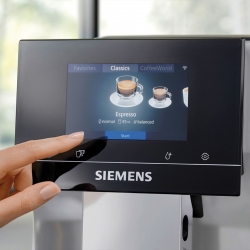 Siemens TP715R07 EQ700 Inox Silver Metallic Espressomaskin Inkl. Mjölkbehållare Glas 0,7 L