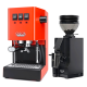 Gaggia Classic E24 Lobster Red Espressomaskin Inkl. Eureka Mignon Zero 55s Matt Svart Espressokvarn